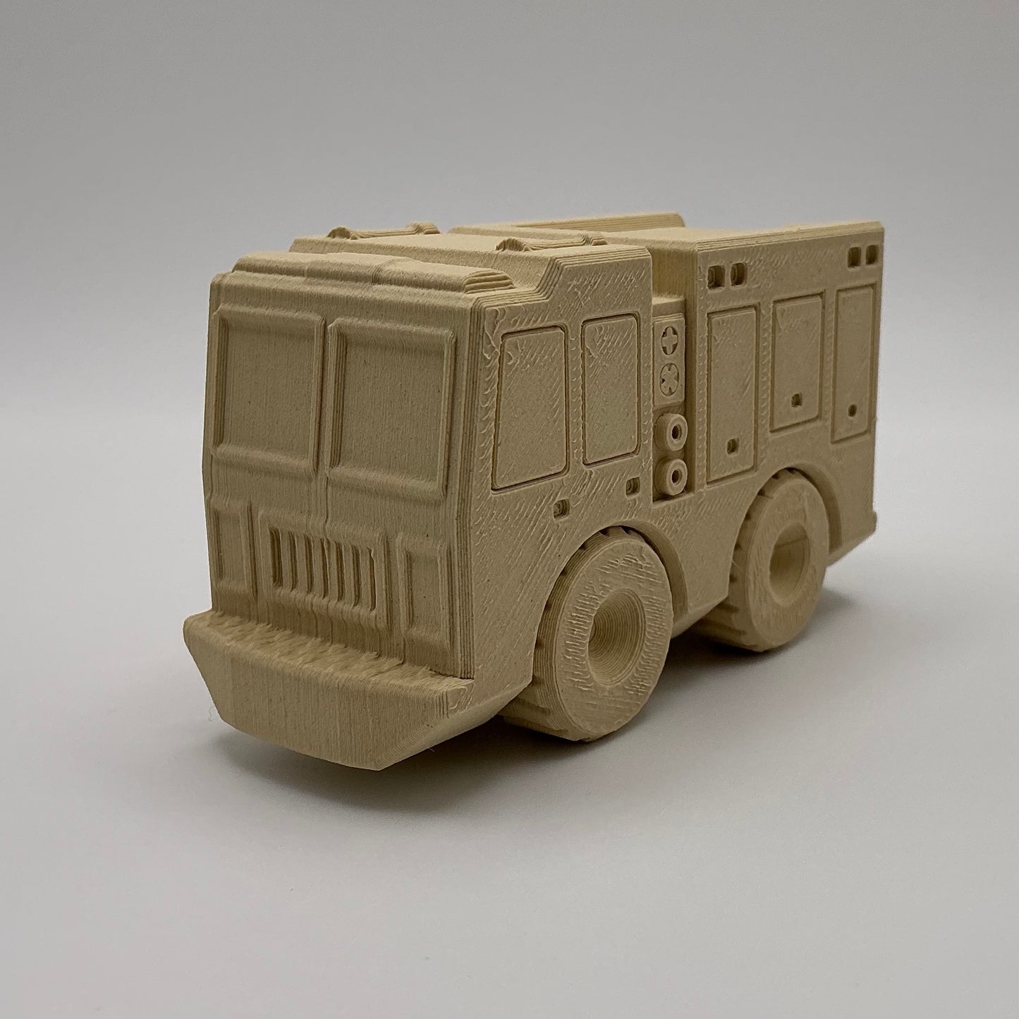 Fire Engine Truck Transport Vehicle Wood PLA