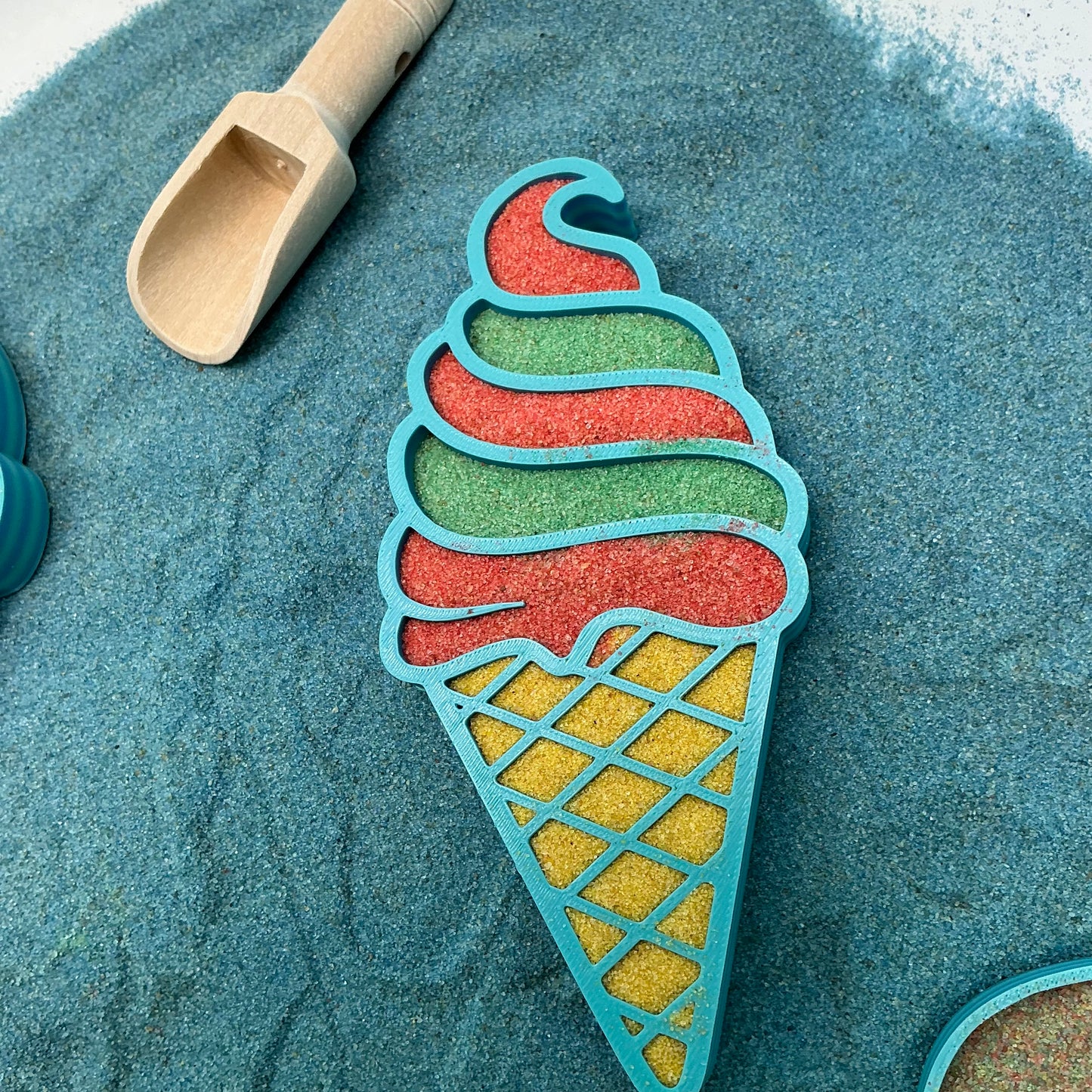 Ice Cream Sand Sensory Filling Trays