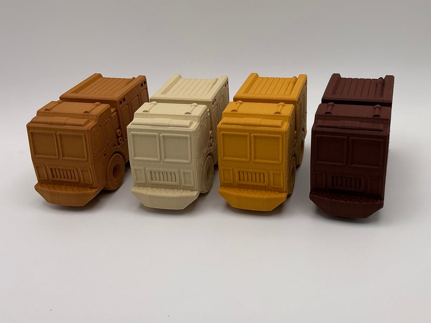 Fire Engine Truck Transport Vehicle Wood PLA