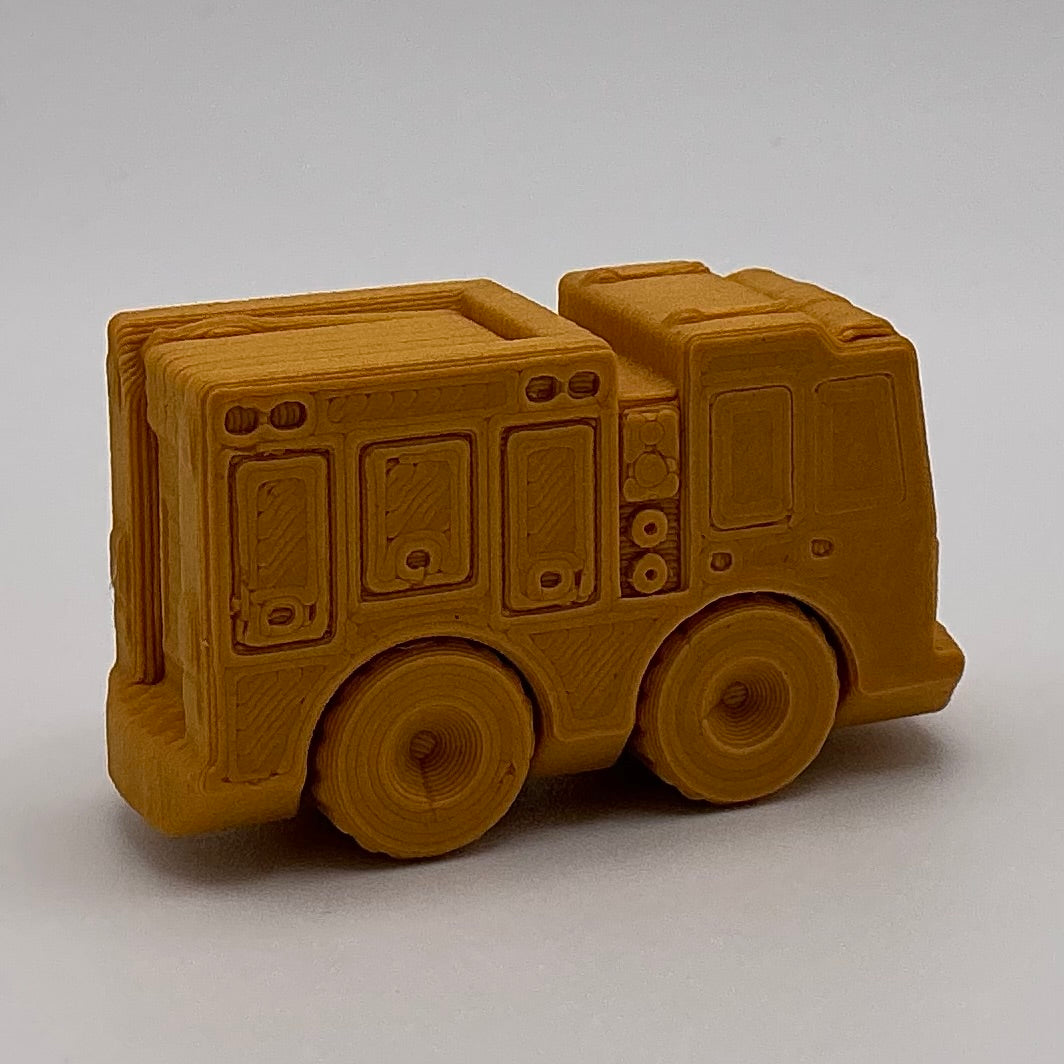 Fire Engine Truck Mini Transport Vehicle Wood PLA