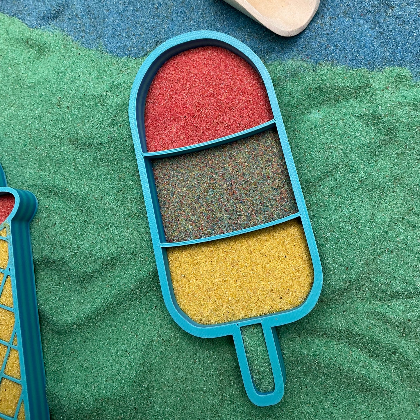 Ice Cream Sand Sensory Filling Trays