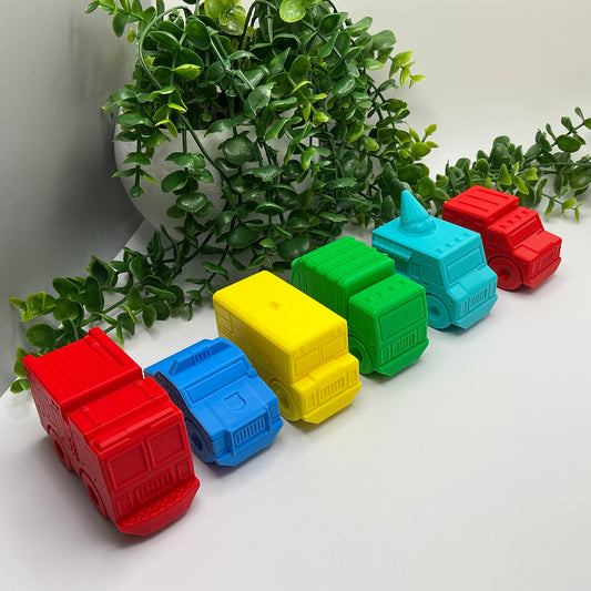 3D Printed Toy Vehicles Cars & Trucks Eco Friendly Biodegradable PLA Kids Toys Transport Vehicles