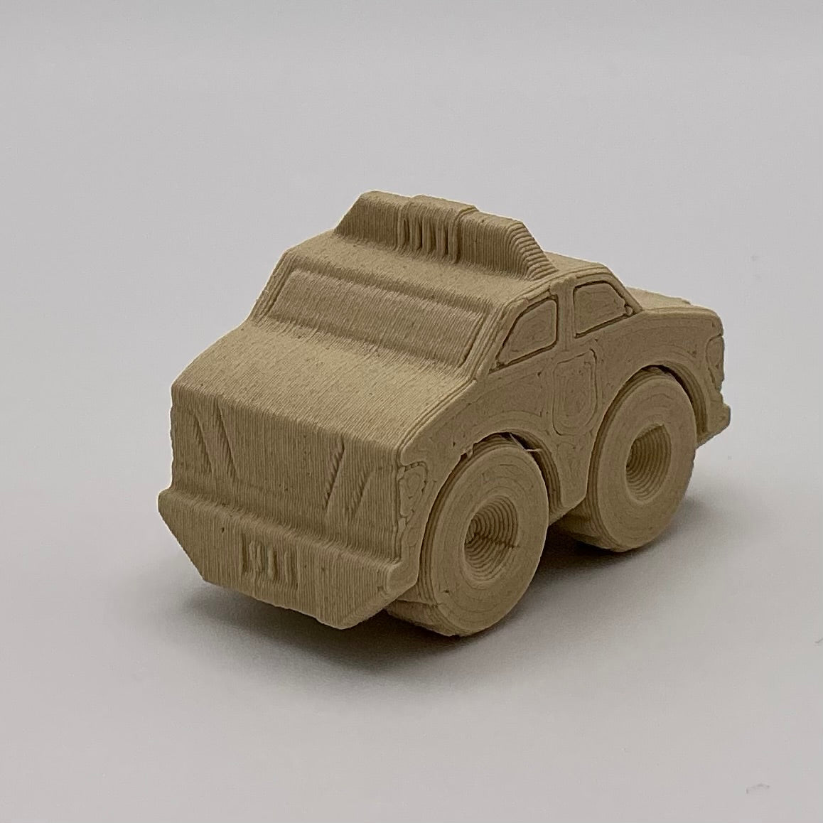 Police Car Mini Transport Vehicle Wood PLA