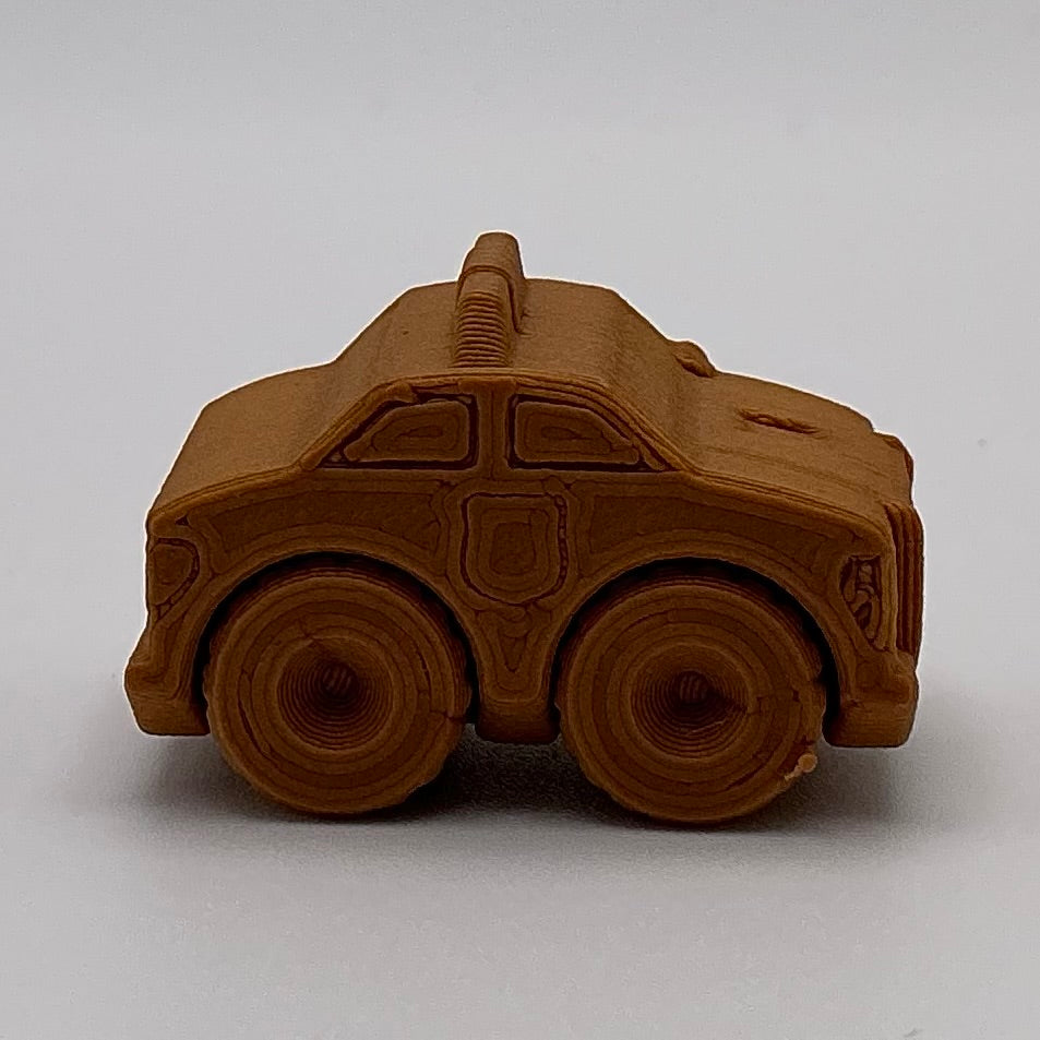 Police Car Mini Transport Vehicle Wood PLA