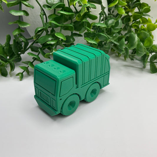 Garbage Truck 3D Printed Articulated Recycling Vehicle Durable Kids Toy Truck Eco-Friendly