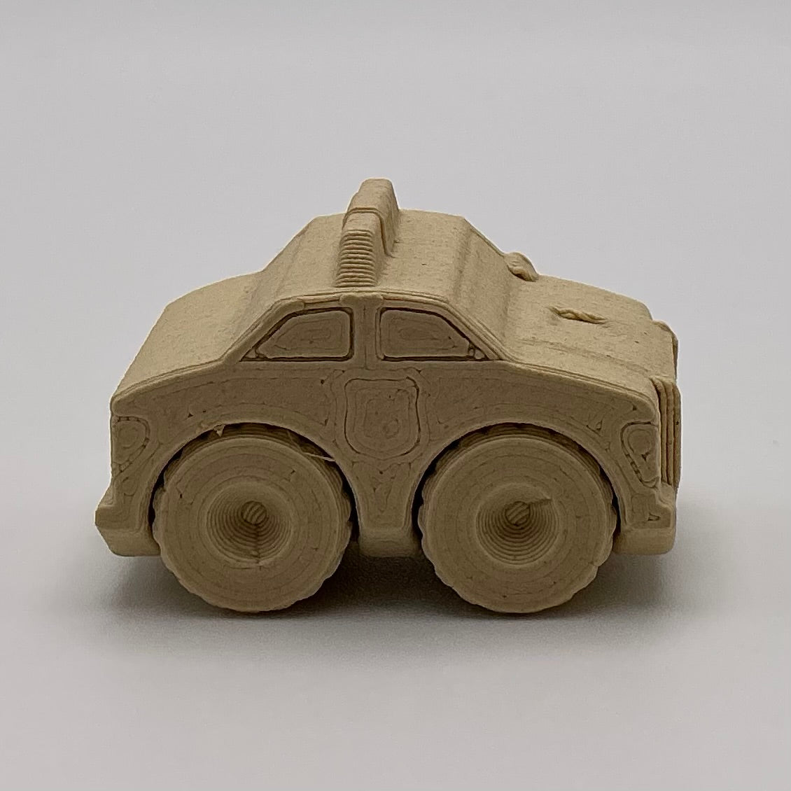 Police Car Mini Transport Vehicle Wood PLA