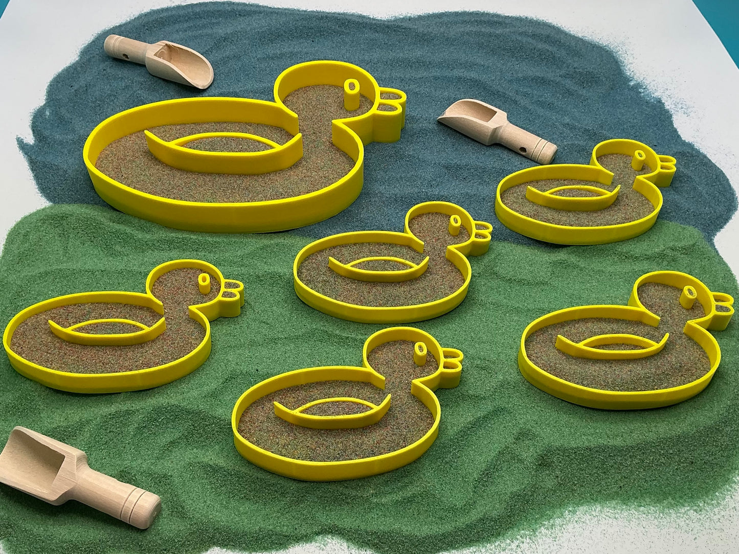 Five Little Ducks Sand Sensory Filling Trays