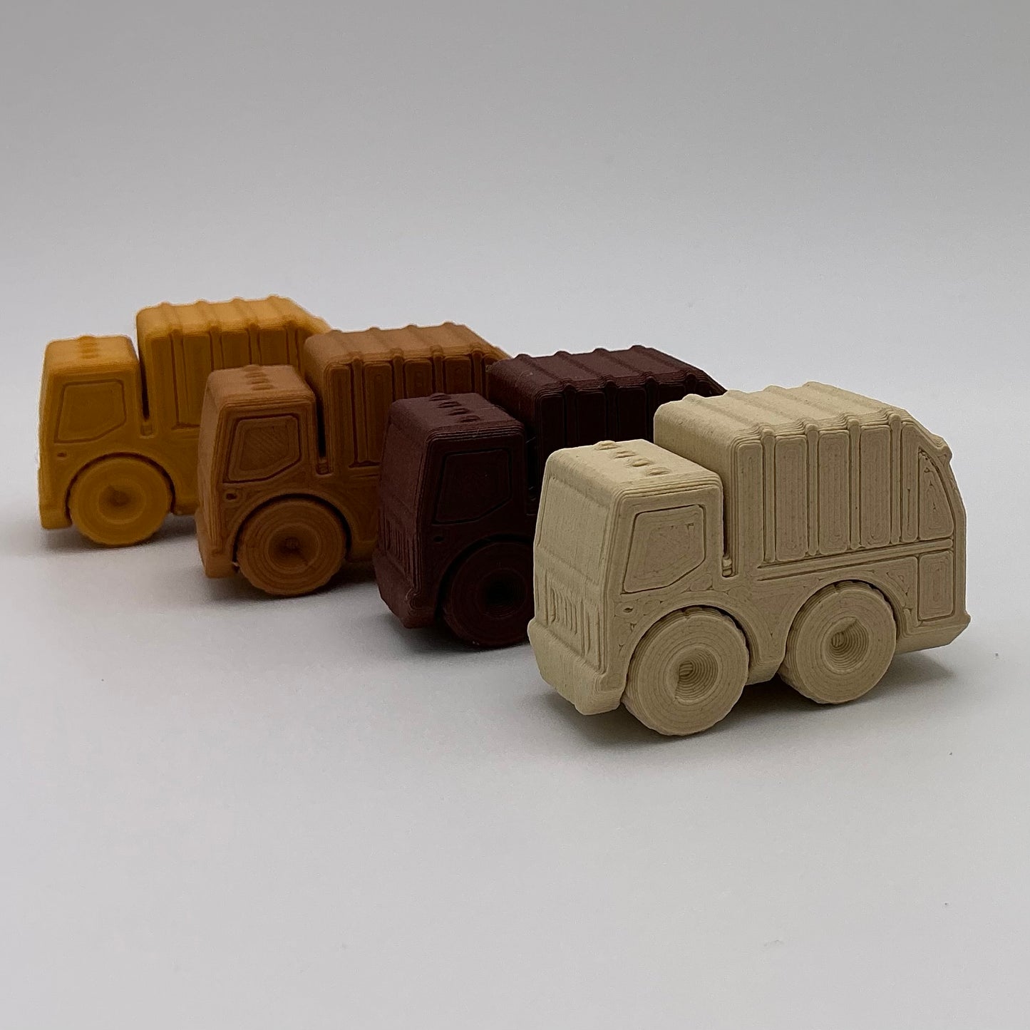 Garbage Truck Mini Transport Vehicle Wood PLA