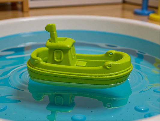 Eco-Friendly 3D Printed Boat Floating Bath Toy Tuff Tray Accessory Sensory Water - Alternative View