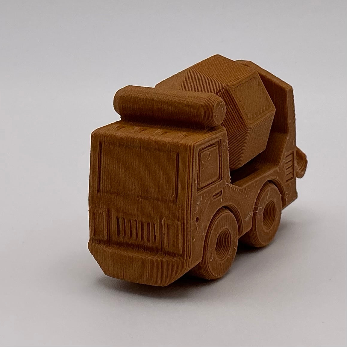 Concrete Mixer Truck Mini Transport Vehicle Wood PLA