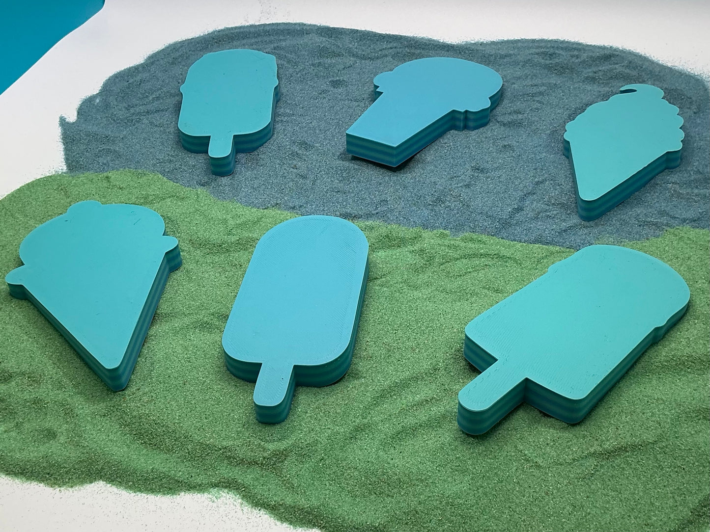 Ice Cream Sand Sensory Filling Trays