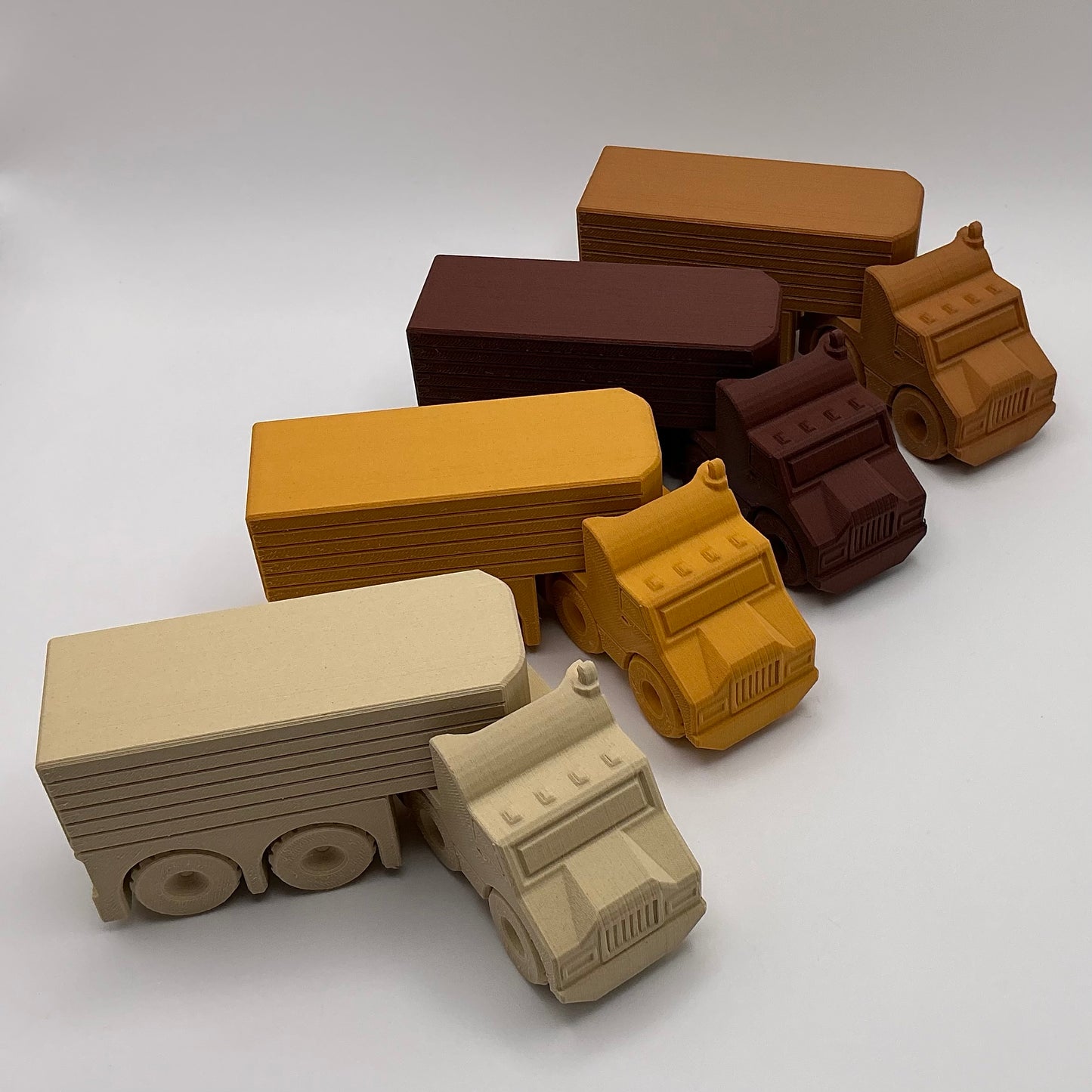 American Semi Truck Transport Vehicle - Wood PLA