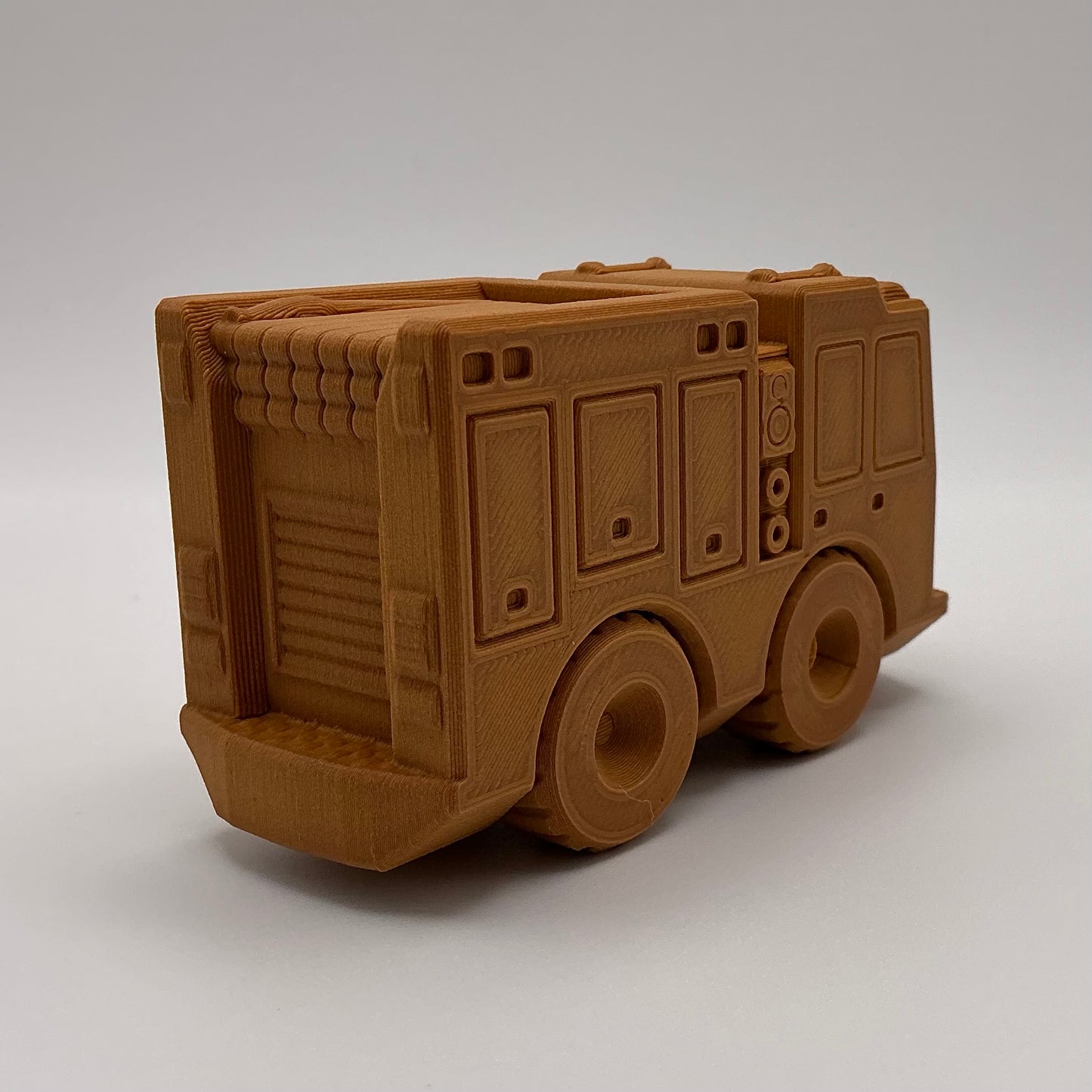 Fire Engine Truck Transport Vehicle Wood PLA