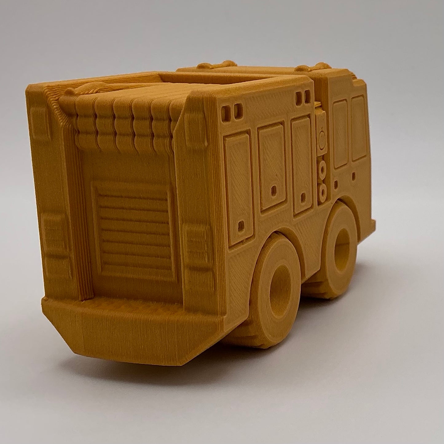 Fire Engine Truck Transport Vehicle Wood PLA