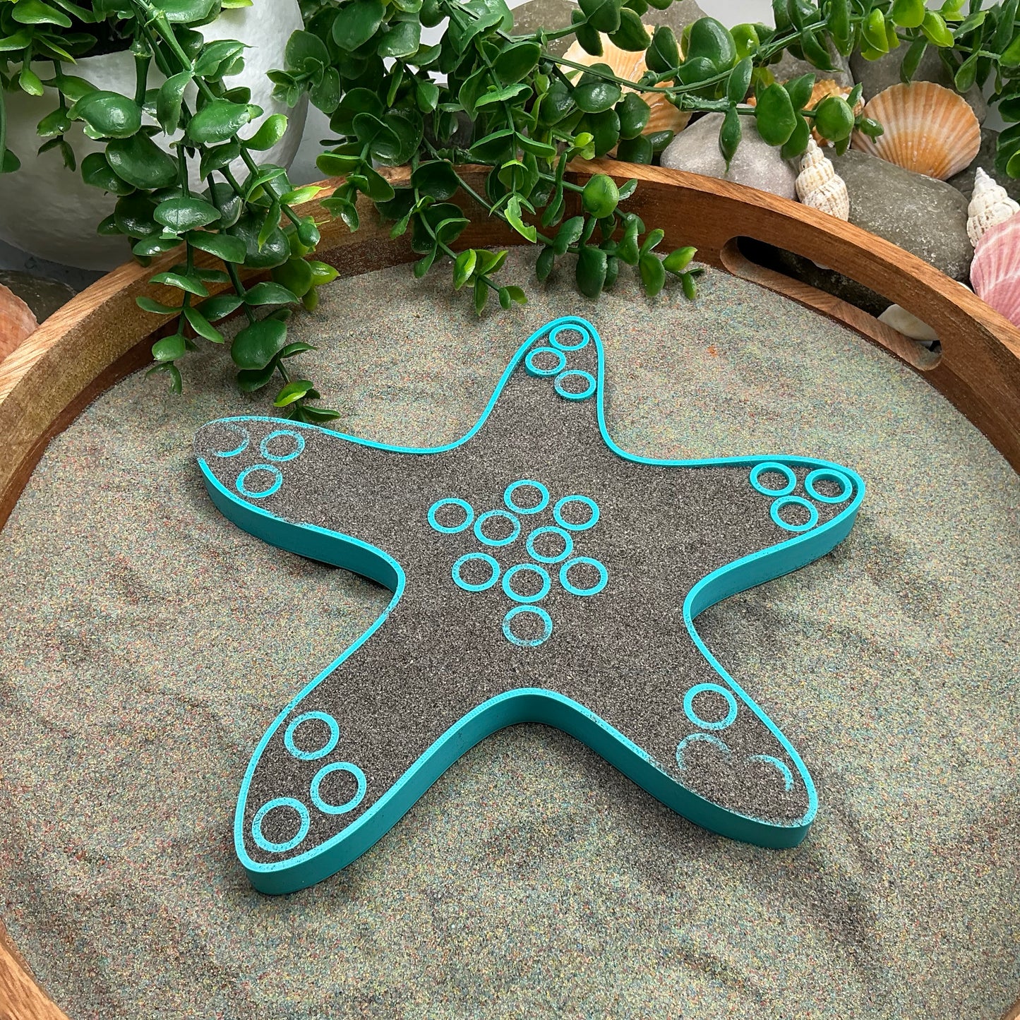 Large Starfish Sensory Filling Tray - Eco-Friendly 3D Printed for Sand, Rice & Oats
