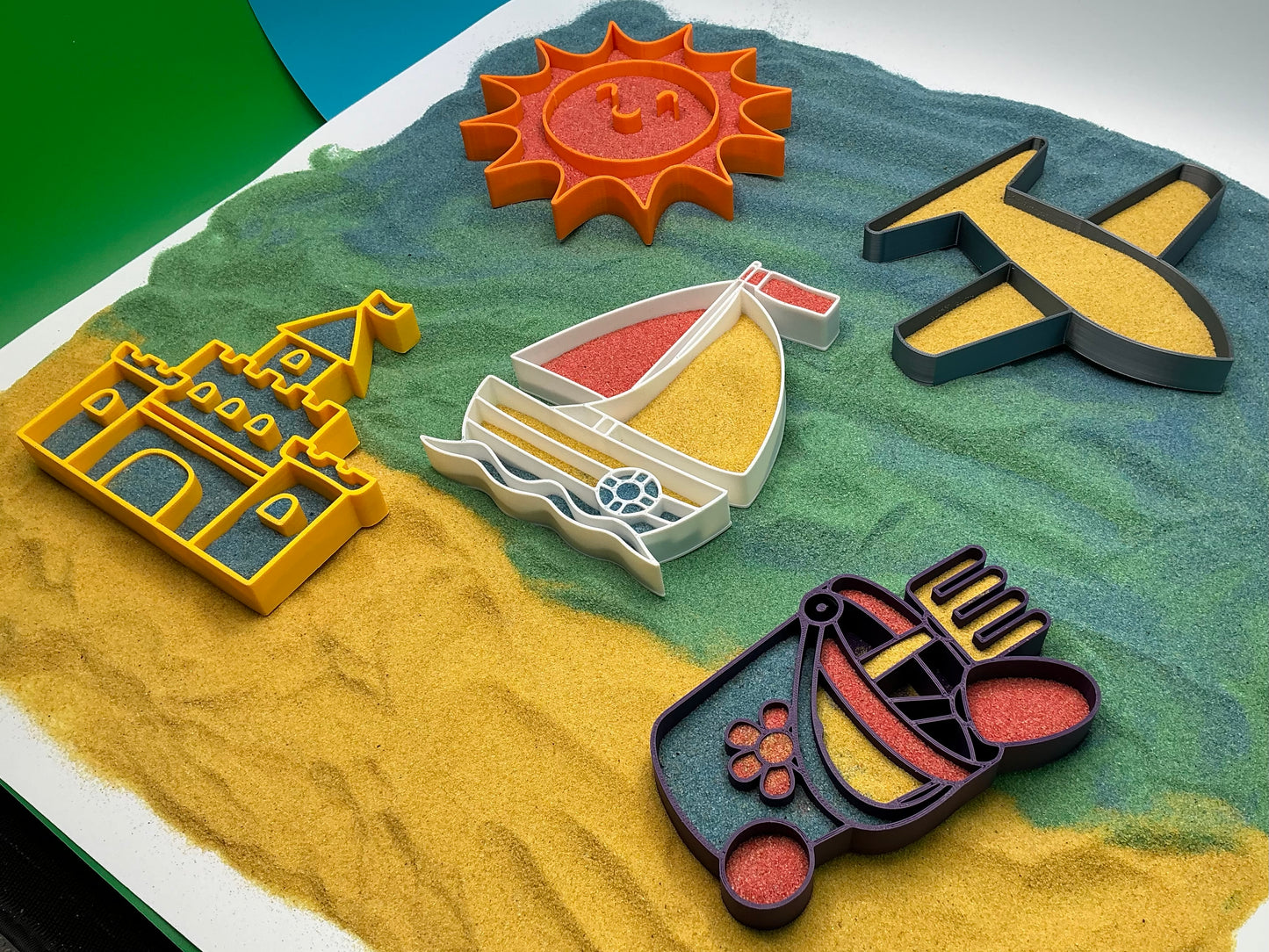 Holiday Sand Sensory Filling Trays