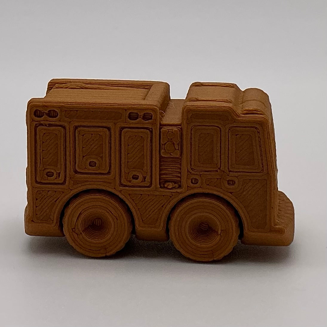 Fire Engine Truck Mini Transport Vehicle Wood PLA