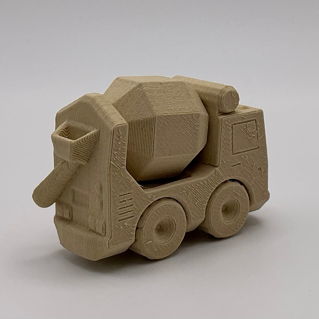 Concrete Mixer Truck Mini Transport Vehicle Wood PLA