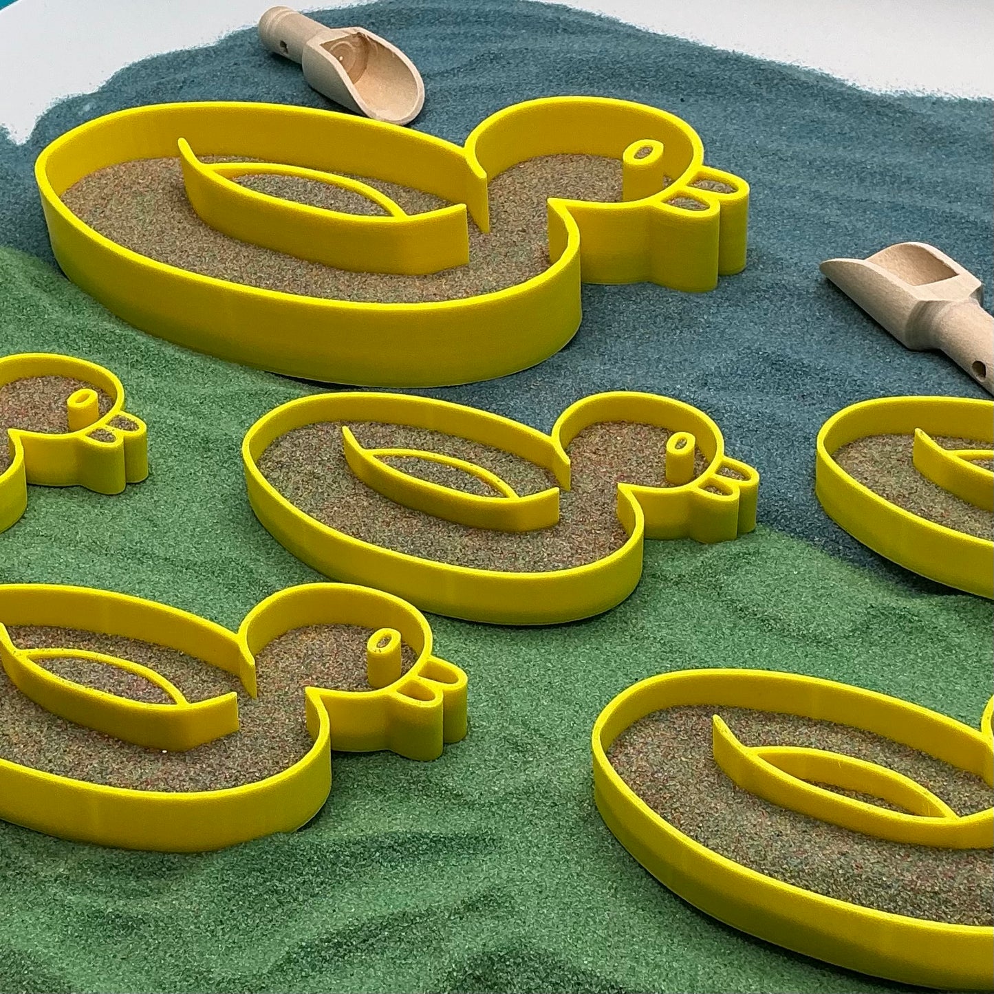 Five Little Ducks Sand Sensory Filling Trays