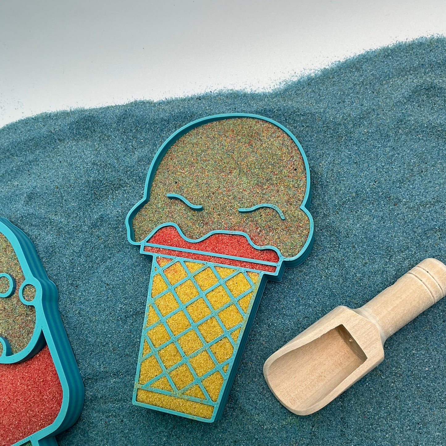 Ice Cream Sand Sensory Filling Trays