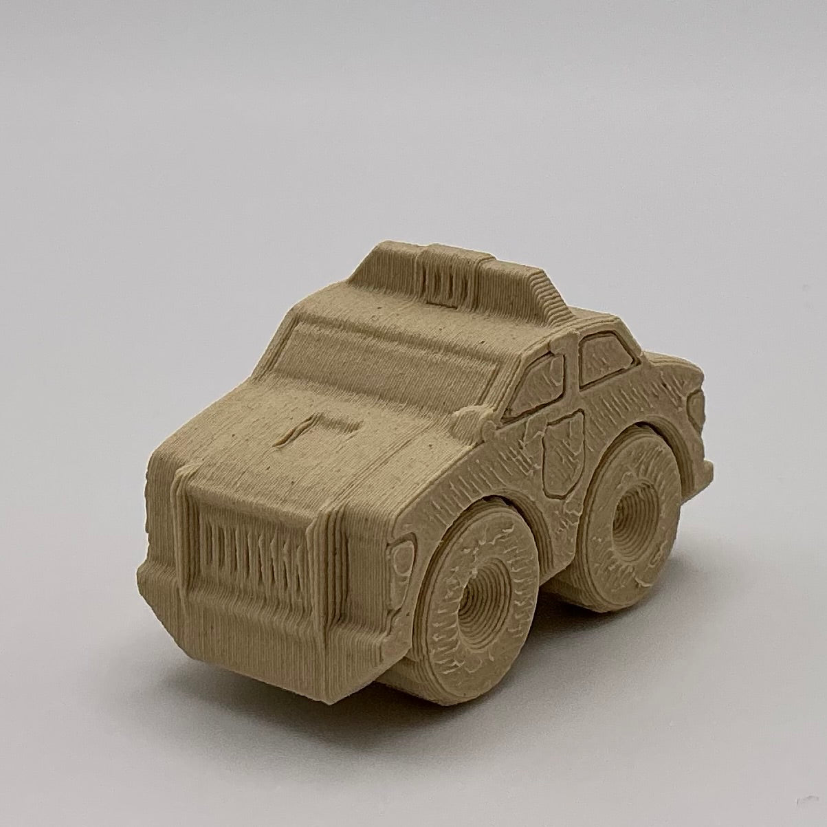 Police Car Mini Transport Vehicle Wood PLA