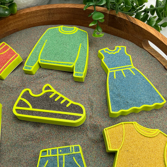 Clothes Sensory Filling Trays 8 Piece Set - alternative view