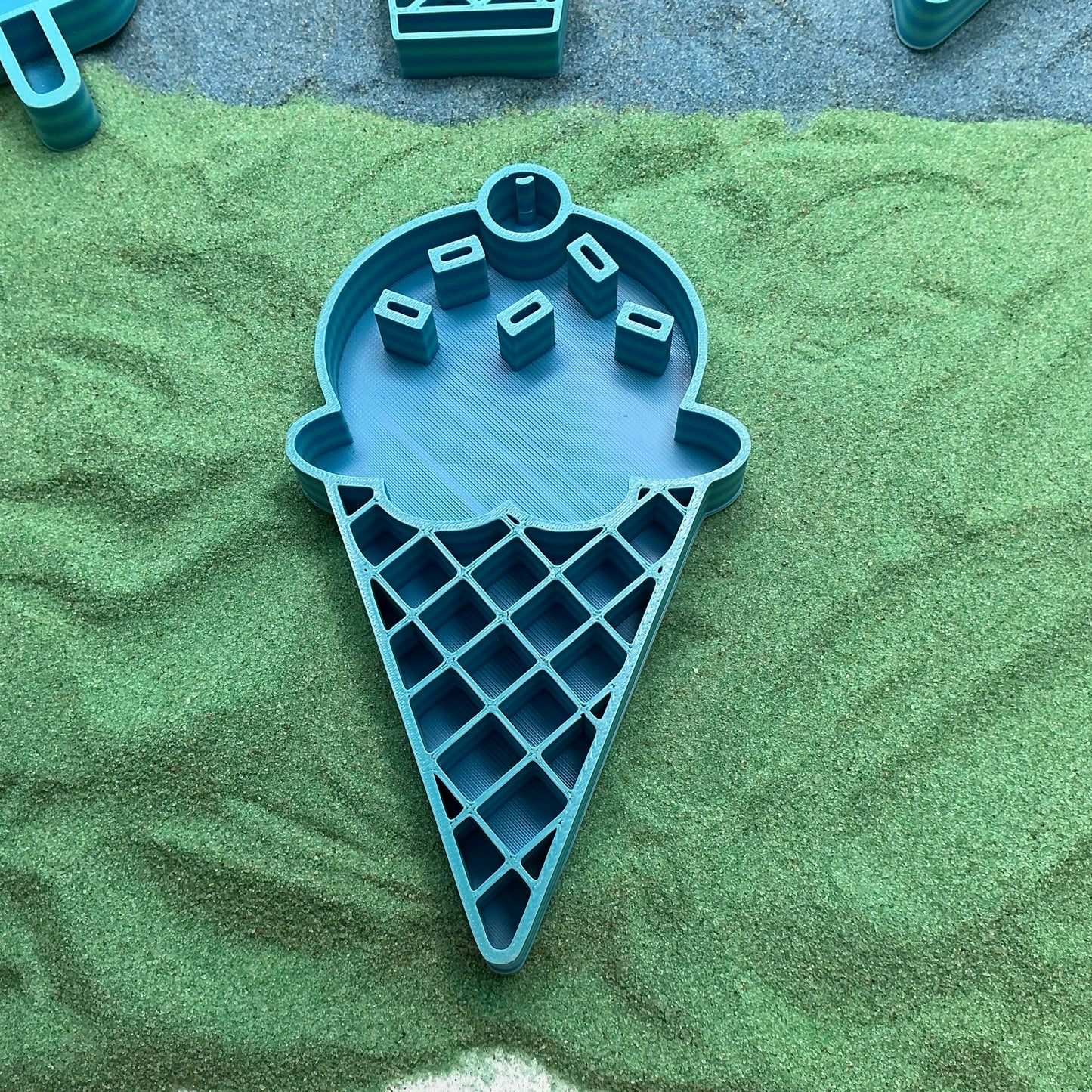Ice Cream Sand Sensory Filling Trays