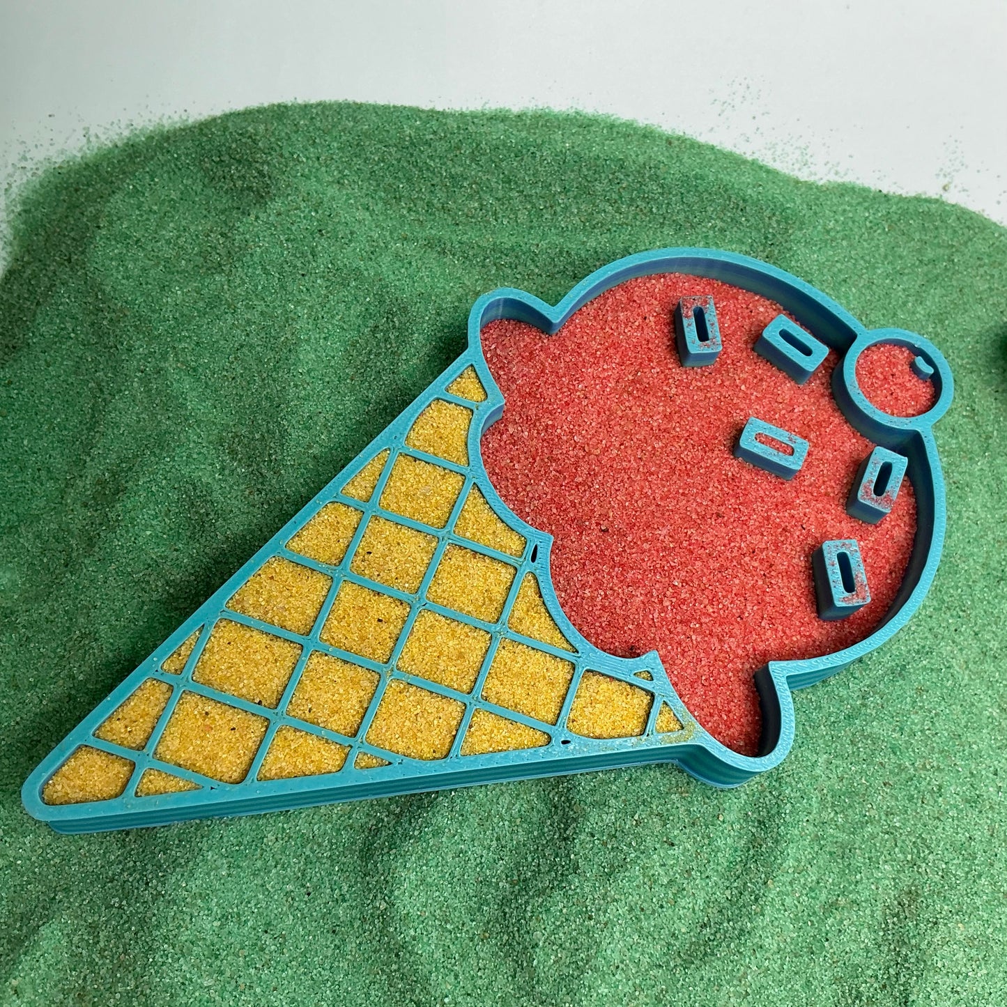Ice Cream Sand Sensory Filling Trays