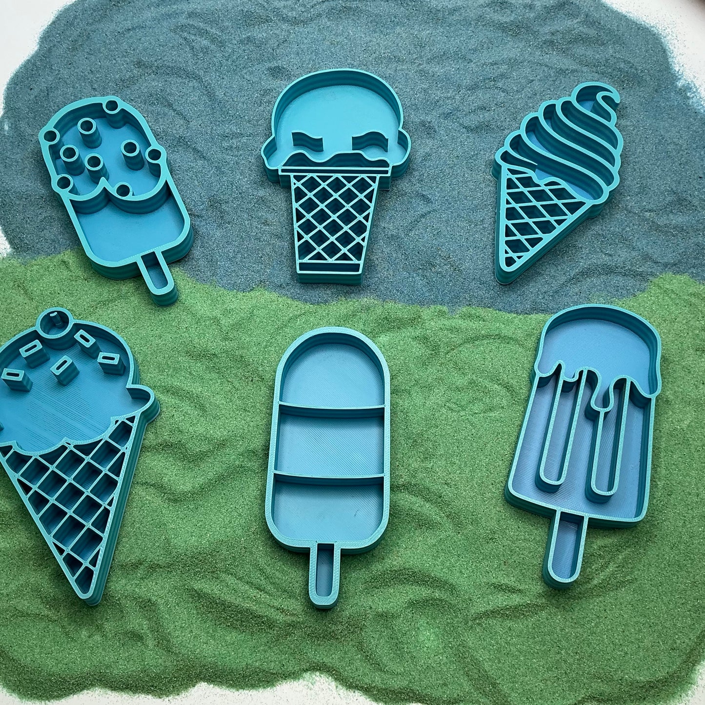 Ice Cream Sand Sensory Filling Trays