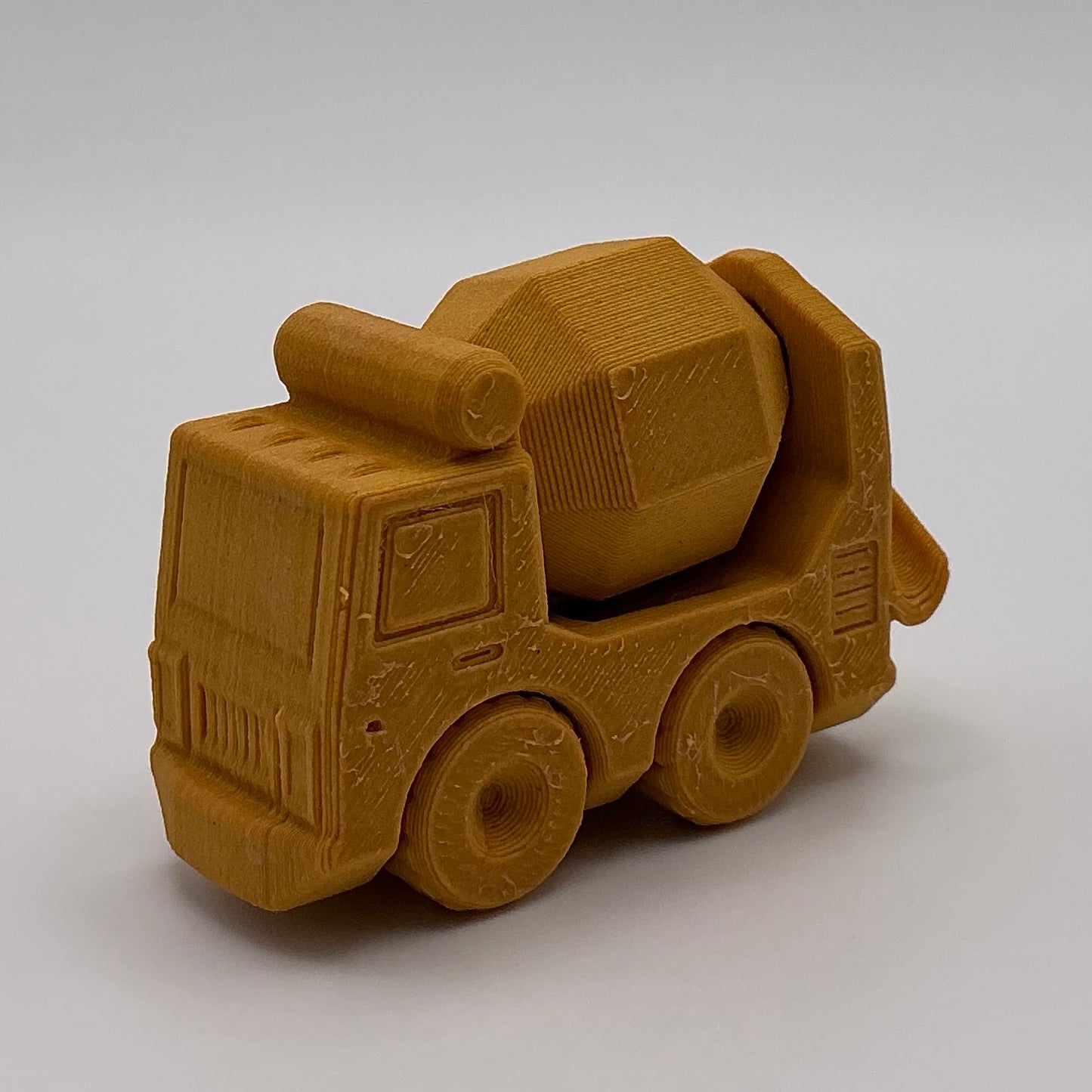 Concrete Mixer Truck Mini Transport Vehicle Wood PLA