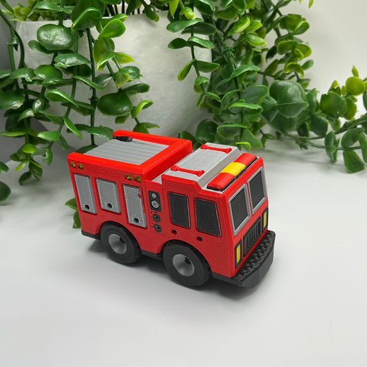3D Printed Multi Coloured Children's Emergency Rescue Vehicle Fire Engine Truck - Alternative View