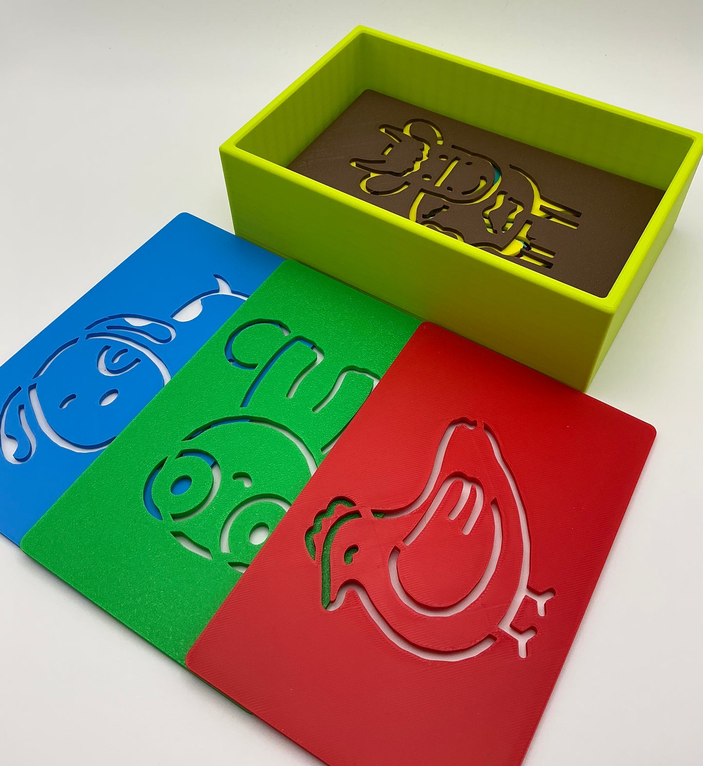 Farm Animal Ten Piece Stencil Set with Storage Box