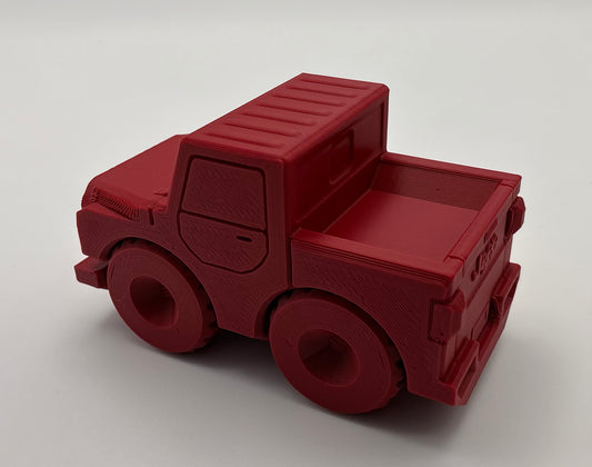 3D Printed Off-Road Truck Toy Hardtop Gladiator Style Durable Kids Transport Veh - Alternative View
