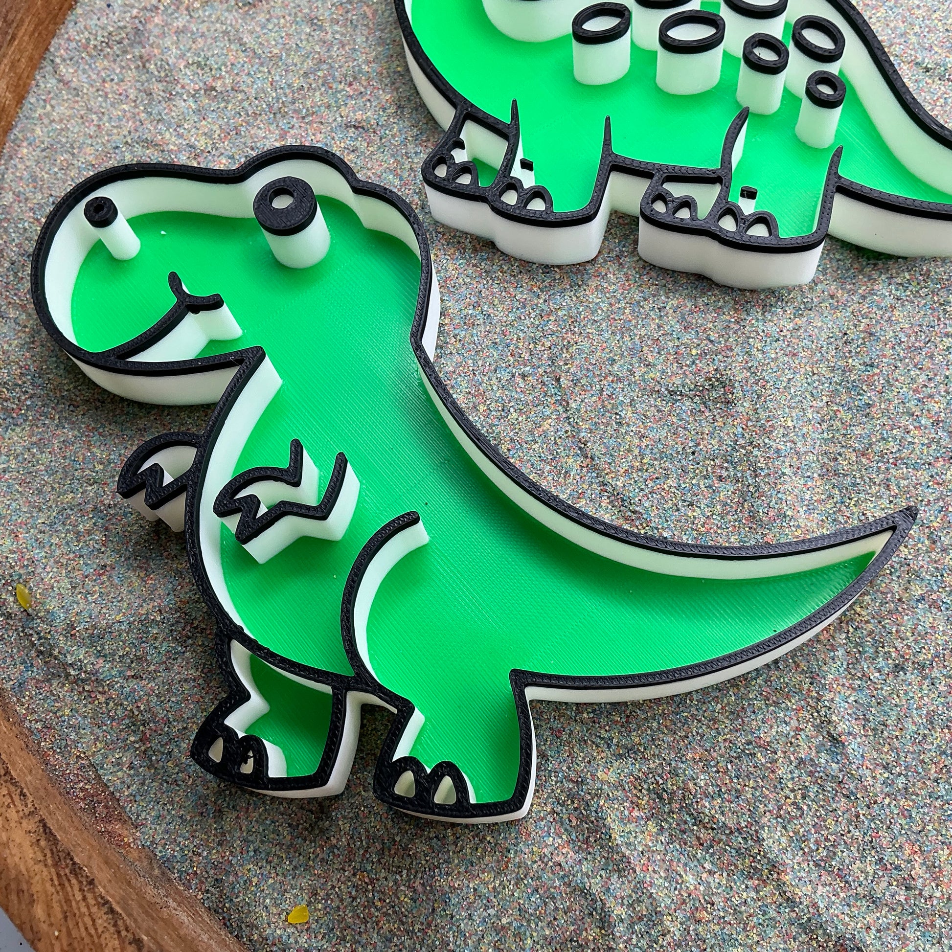 3D-printed dinosaur and dinosaur egg sensory filling tray, 4-piece set for sand and rice tuff trays - view 5 of 13