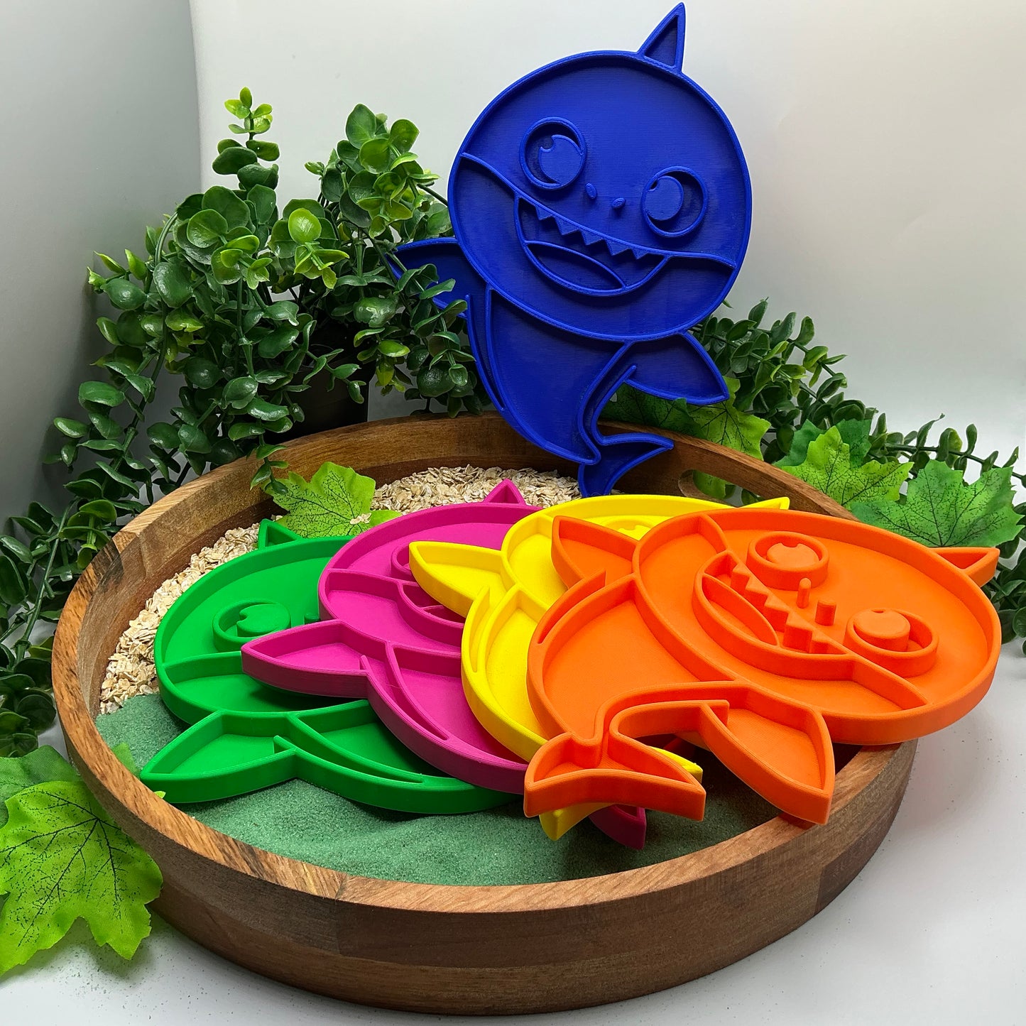 Large Shark Sensory Filling Tray Baby Family Shark Family Colour's 3D Printed Mo - View 7