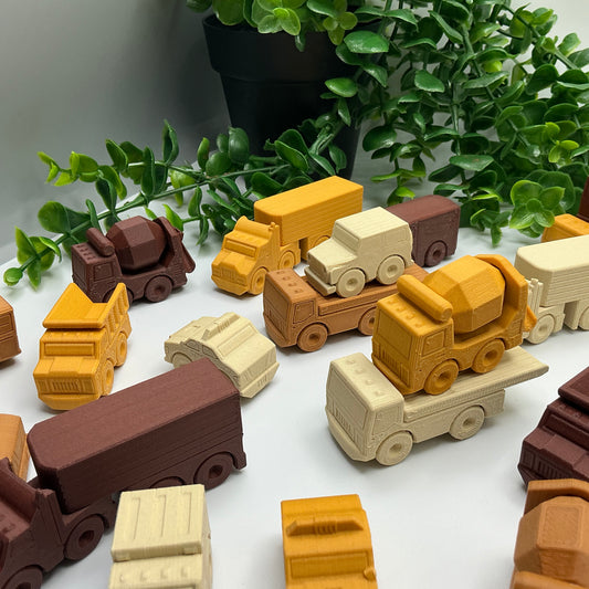 Mini Range Collection Set of 12 Mini Transport Vehicles 3D Printed Construction  - Alternative View