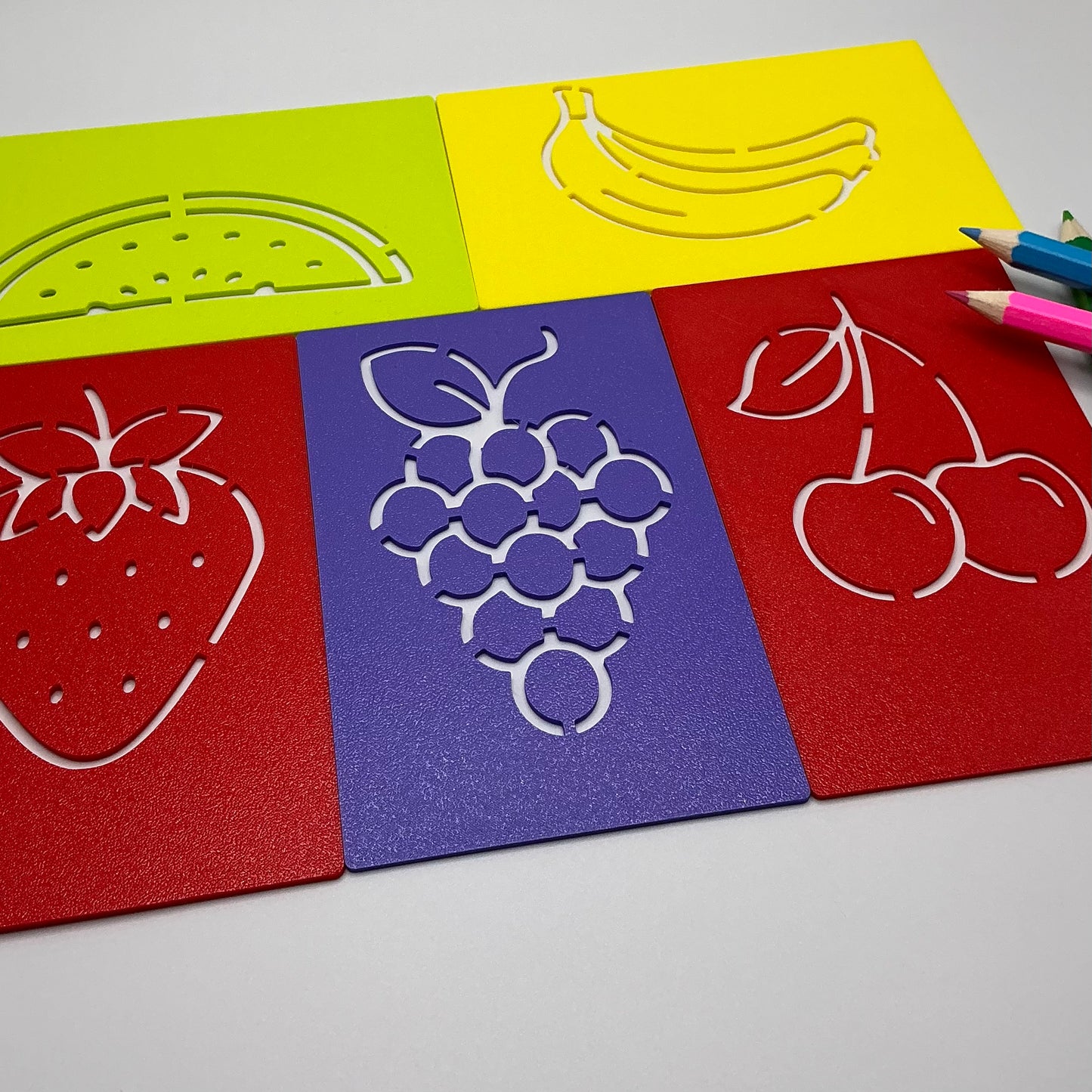 Fruit Ten Piece Stencil Set with Storage Box