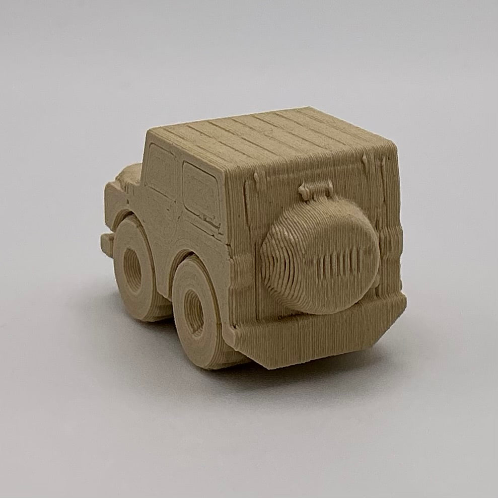 Jeep Hard Top Car Mini Transport Vehicle Wood PLA