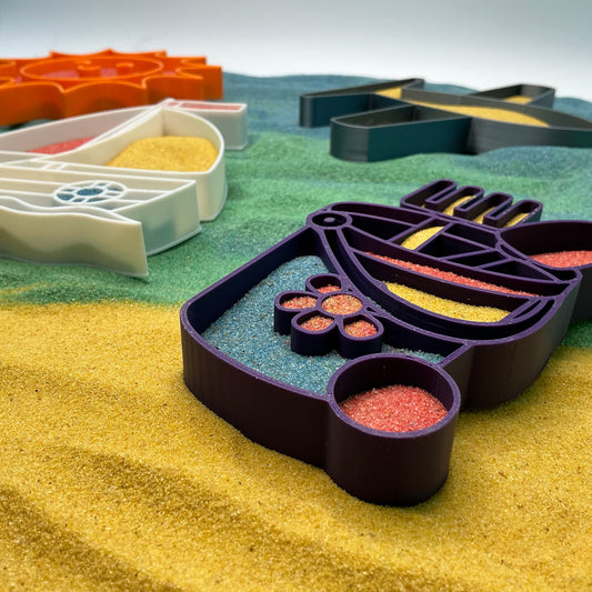 Summer Holiday Sensory Filling Trays Airplane, Boat, Sandcastle or Bucket Eco-Fr - Alternative View