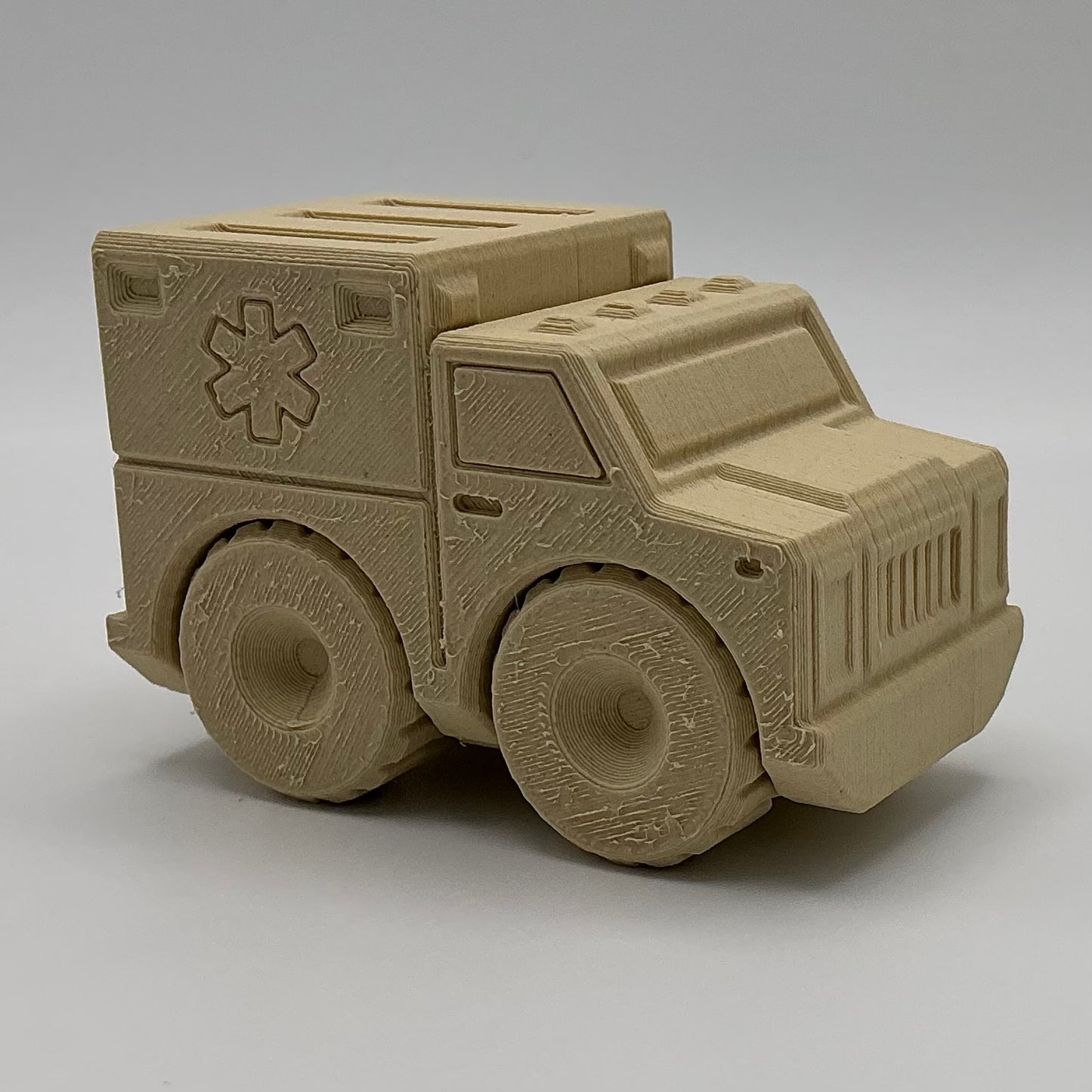 Ambulance Emergency Vehicle Wood PLA