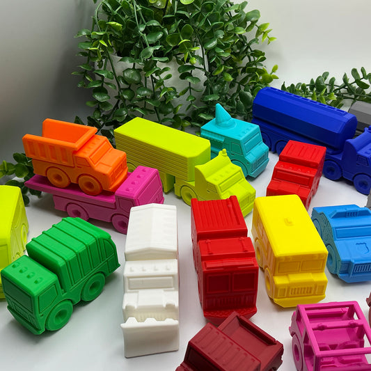 3D Printed Toy Vehicles Cars & Trucks Eco Friendly Biodegradable PLA Kids Toys Transport Vehicles
