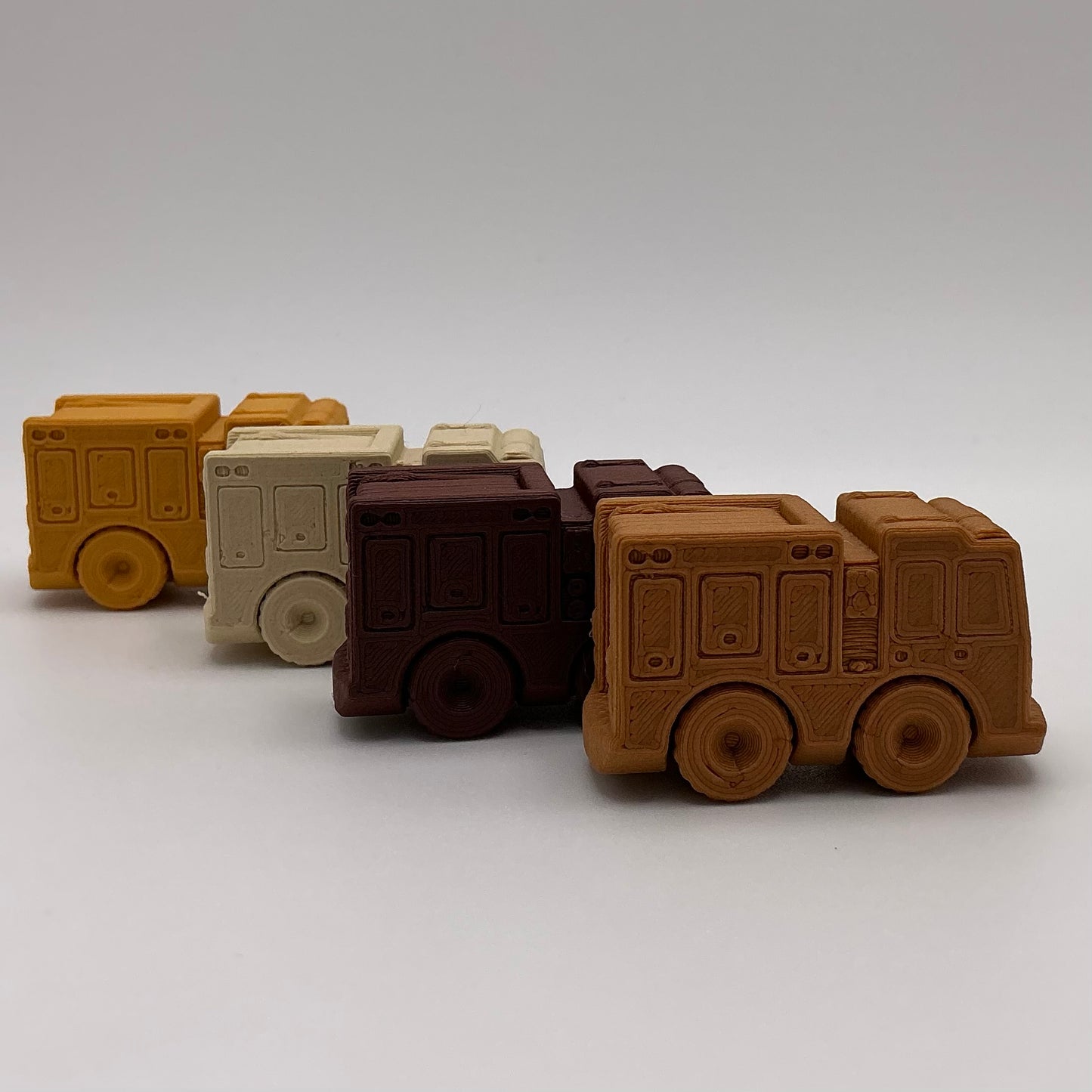 Fire Engine Truck Mini Transport Vehicle Wood PLA