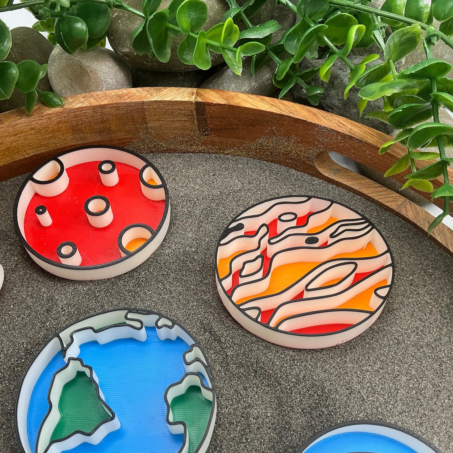 3D-printed space play sensory filling tray, 6-piece set for sand and rice tuff trays - view 5 of 11