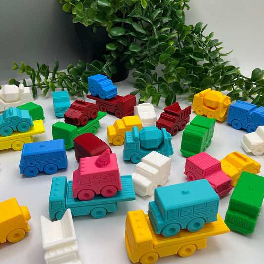 Mini Range Collection Set of 12 Mini Transport Vehicles 3D Printed Construction  - Alternative View
