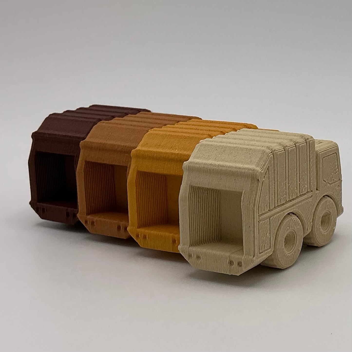 Garbage Truck Mini Transport Vehicle Wood PLA