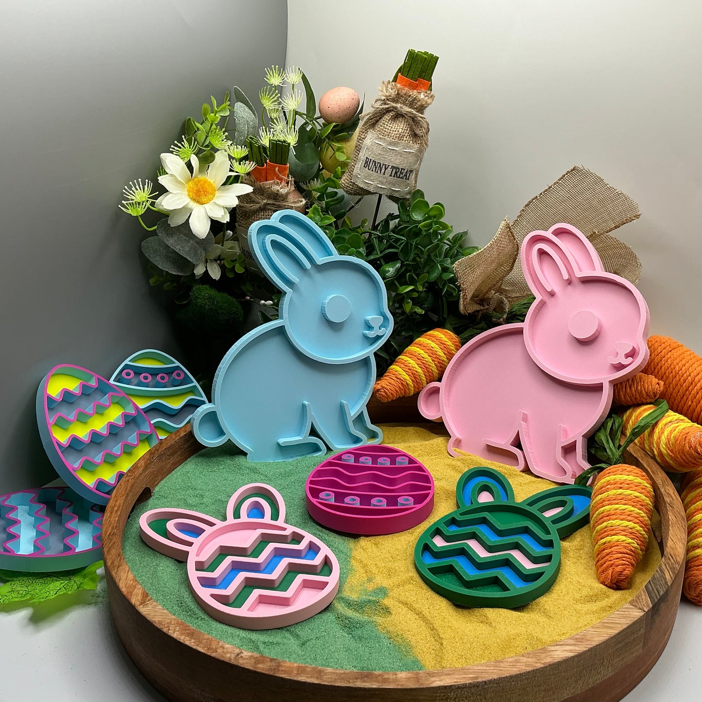 New Easter Egg Filling Tray Set Sand Sensory Filling Trays Oats, Sand, Rice Tuff Tray Play 3D Printed Eco Friendly