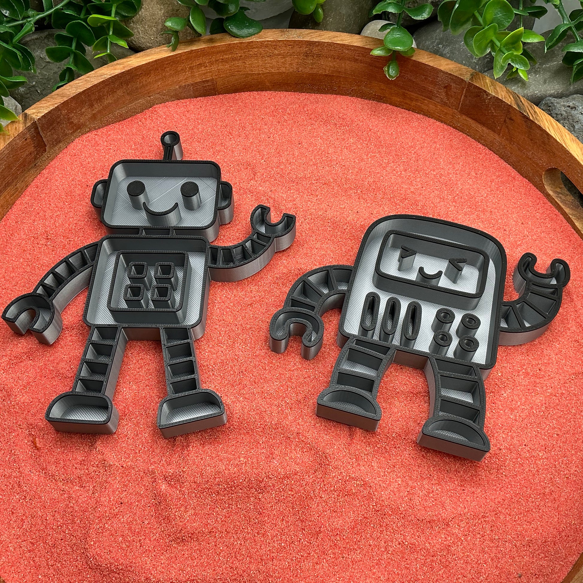 3D-printed robot play sensory filling tray, 2-piece set for sand and rice tuff trays - view 5 of 10