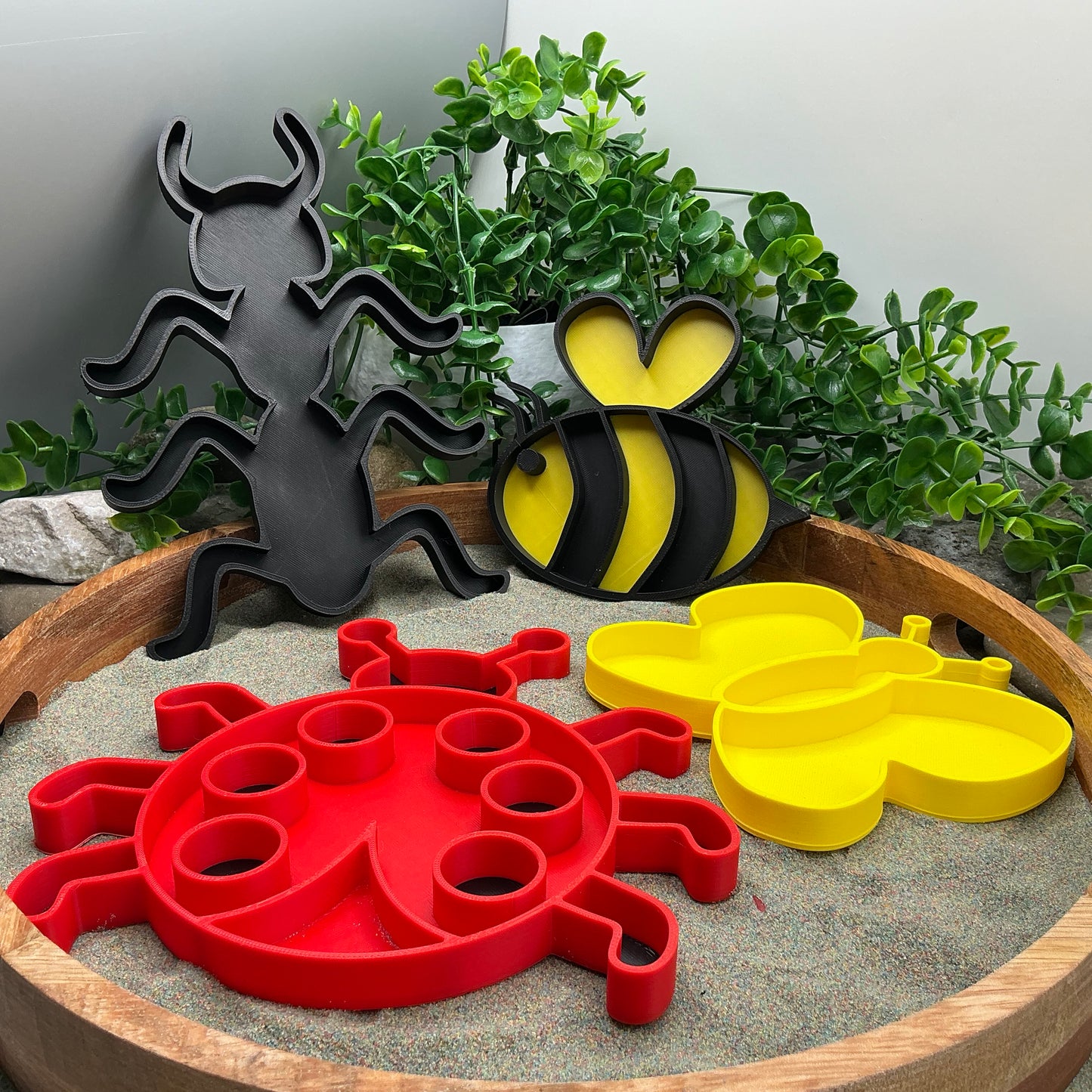 3D-printed large spring insect sensory filling tray, 4-piece set with bee, ant, ladybird and butterfly - view 7 of 13
