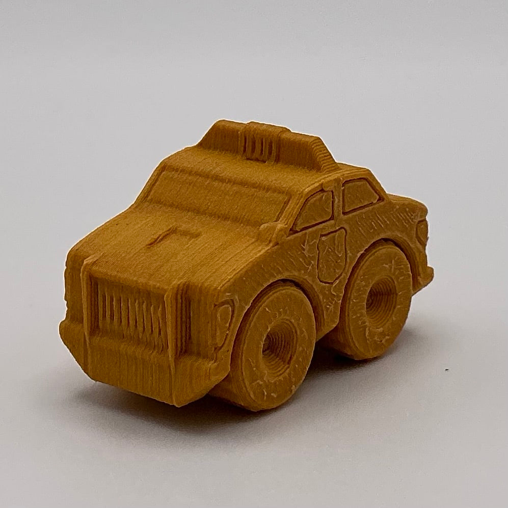 Police Car Mini Transport Vehicle Wood PLA