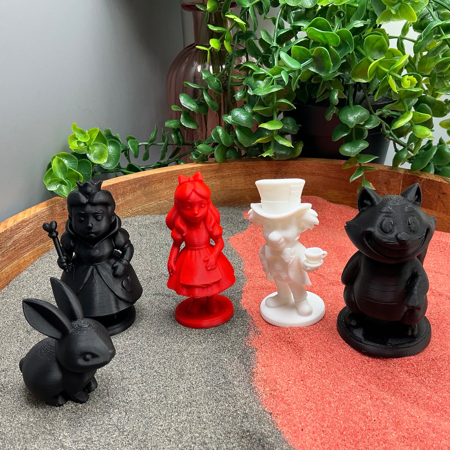 3D Printed Alice in Wonderland 5-Piece Figure Set - View 5
